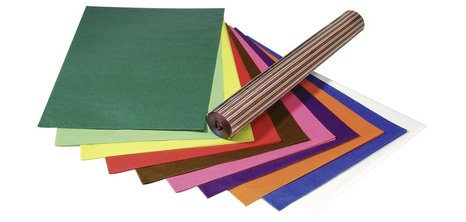 Papier transparent, (L)500x(H)700 mm, 42 g/m2, assorti