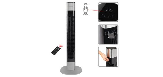 Ventilateur colonne PC-TVL 3068, argent/noir