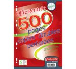 Copies doubles 8000 sous film A4 500 pages perforées grands carreaux 90 g