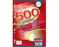 Copies doubles perforées, A4, séyès