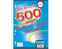Feuillets mobiles perforés, A4, séyès