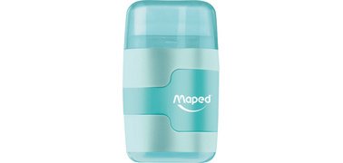 Duo taille-crayons-gomme Connect Duo PASTEL, assorti