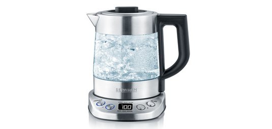 Bouilloire eau et thé WK 3473 DELUXE, verre / inox