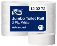 TORK Papier toilette grand rouleau Jumbo, 2 couches, blanc