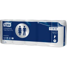 TORK Papier toilette, 3 couches, blanc