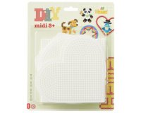 hama Plaques pour perles 'Cercle, coeur, carré, hexagone'