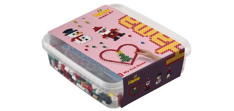 hama Perles à repasser maxi + plaque 'Noël', en boîte