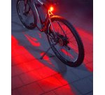 Fietsachterlicht op batterijen TWIN, grondverlichting