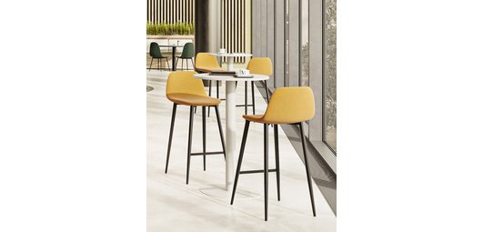 Tabouret de bar MUST, set de 2, gris
