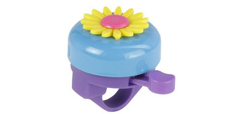 Sonnette pour guidon de vélo motif Fleur, assorti