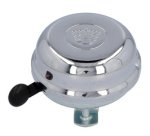 Sonnette pour guidon de vélo Chrome, argent