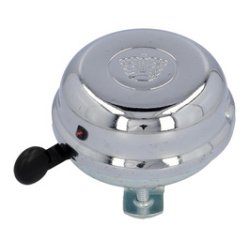 Sonnette pour guidon de vélo Chrome, argent