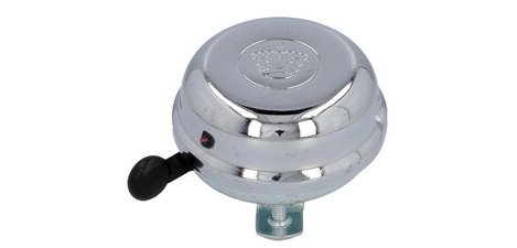 Chrome bicycle handlebar bell, silver