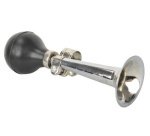 Klaxon trompe de vélo, chromé, argent