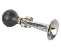 Klaxon trompe de vélo, chromé, argent