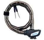 Chaîne antivol pour vélo à maillons blindés, noir