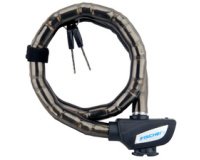 Fietskettingslot met met gepantserde schakels, zwart, (L)700 mm