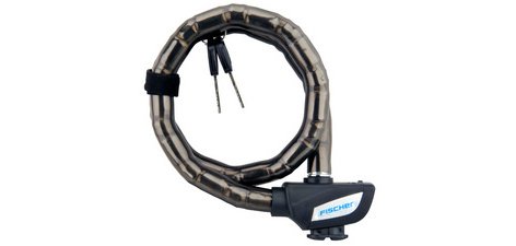 Chaîne antivol pour vélo à maillons blindés, noir