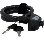 Câble antivol pour vélo, longueur : 600 mm, noir