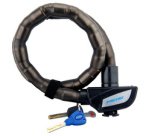 Chaîne antivol pour vélo à maillons blindés, noir