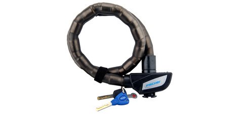 Chaîne antivol pour vélo à maillons blindés, noir