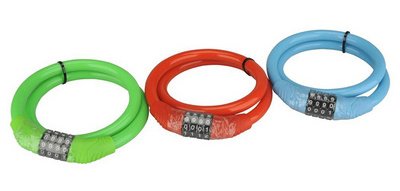 Câble antivol pour vélo, longueur : 650 mm, assorti