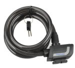 Câble antivol pour vélo, longueur : 1.200 mm, noir