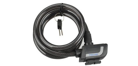 Anti-theft bike cable, length: 1,200 mm, black