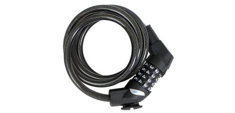 Bike lock cable, length: 1,200 mm, black
