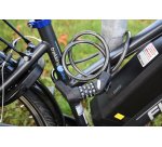 Câble antivol pour vélo, longueur : 1.200 mm, noir