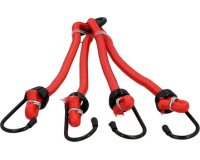 Tendeur élastique de vélo à 4 bras, rouge