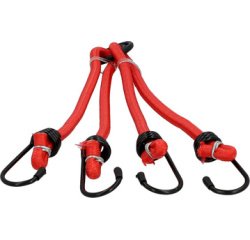 Tendeur élastique de vélo à 4 bras, rouge