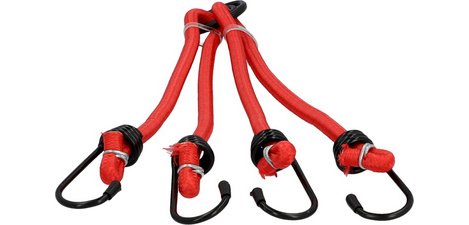 Red four-arm elastic bicycle tensioner