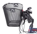 Panier sur guidon pour vélo électrique, noir