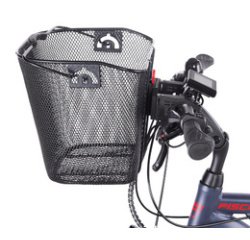Panier sur guidon pour vélo électrique, noir