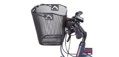 Basket on handlebar for electric bike, black