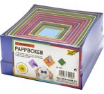 Boîte cadeau 'Carré', tailles/couleurs assorties