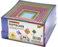 Boîte cadeau 'Carré', tailles/couleurs assorties