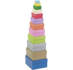 Boîte cadeau 'Carré', tailles/couleurs assorties