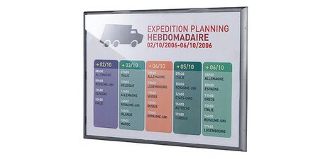 Cadre mural Info Display, A3, couleur: gris alu