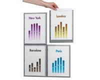 Cadre mural Info, A4, couleur: gris aluminium