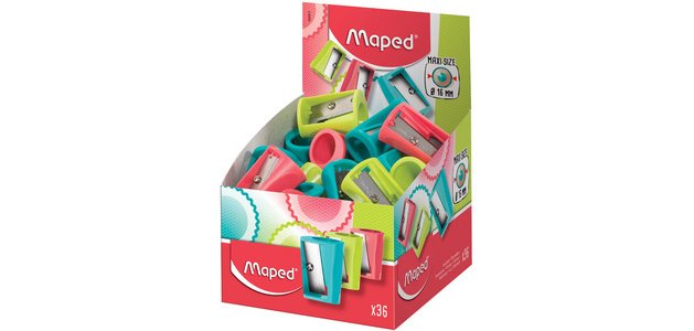 Taille-crayon Vivo, en plastique, présentoir de 36