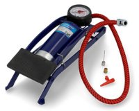 Pompe à pied un cylindre, bleu