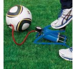 Pompe à pied deux cylindres, bleu