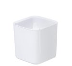 Cache-pot carré, blanc, Eden