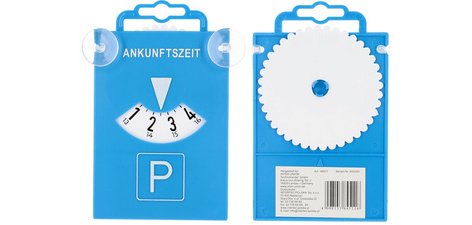 uniTEC Disque de stationnement avec ventouses, bleu