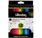 Crayons de couleur, étui carton de 18