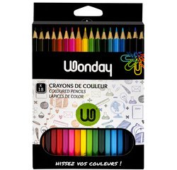 Kleurpotloden - etui van 18 stuks