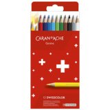 Crayons de couleur SWISSCOLOR,étui carton de 12