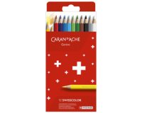 Crayons de couleur Swisscolor,étui carton de 12